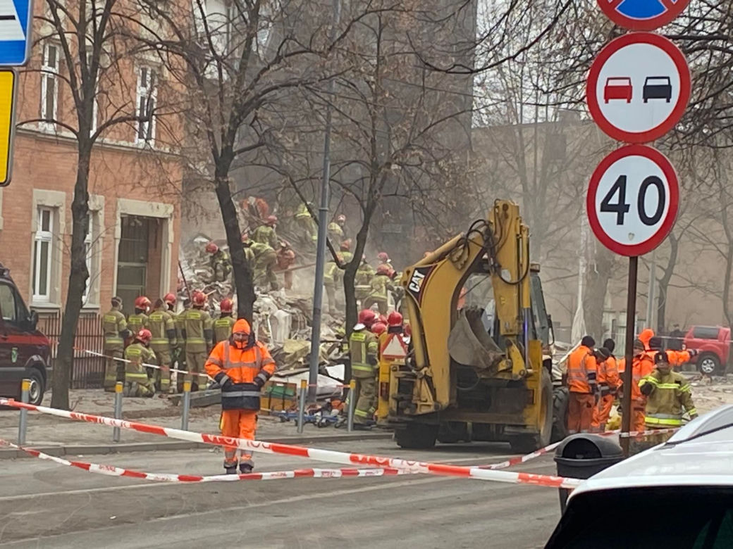 Zdjęcia z miejsca eksplozji budynku w Katowicach