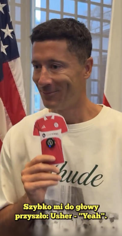 Robert Lewandowski przed wylotem do USA