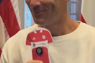 Robert Lewandowski przed wylotem do USA