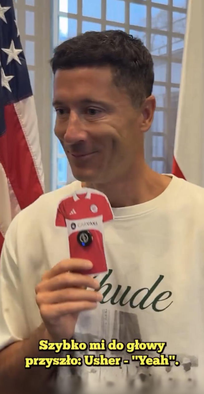 Robert Lewandowski przed wylotem do USA
