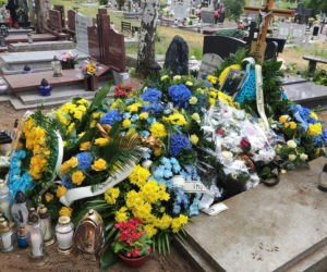 Jego grób tonął w barwach Elany Toruń
