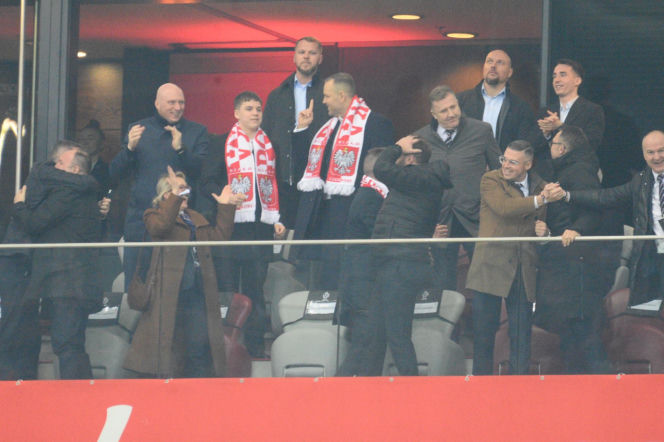 Karol Nawrocki i Przemysław Czarnek na mecze Polska - Albania