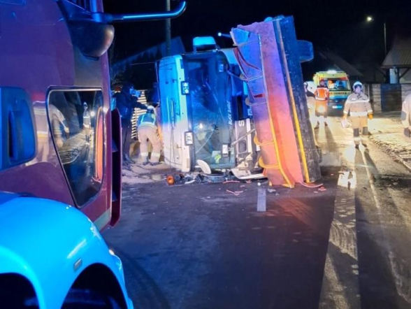 Piaskarka na boku w Krzycku Małym