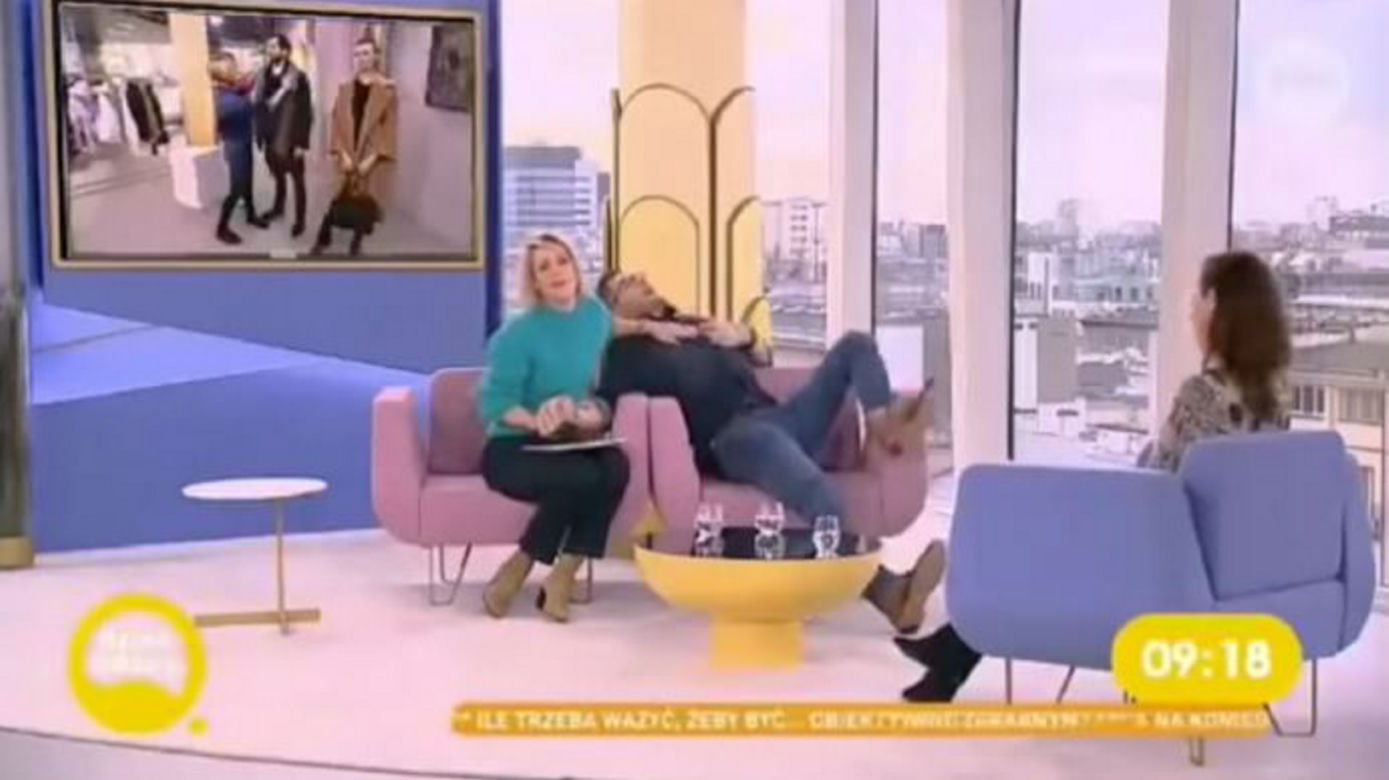 Filip Chajzer udaje atak paniki