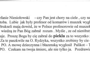 Niesiołowski pogróżki
