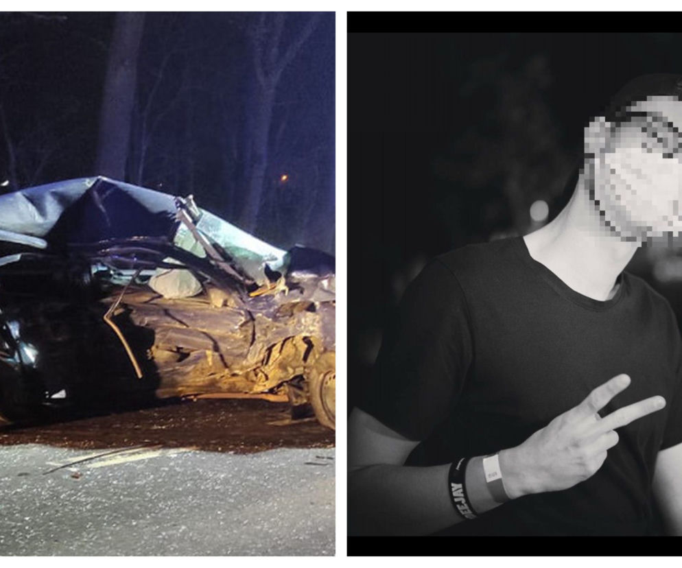 Koszmarny wypadek w Jeziórkach. Auto Huberta zmiażdżone! Syn nauczycielki nie żyje