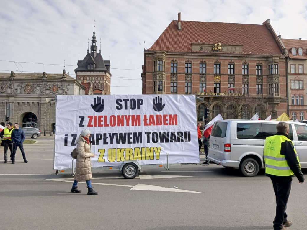 Protest rolników w Pomorskiem. Blokady na drogach krajowych i w centrum Gdańsk