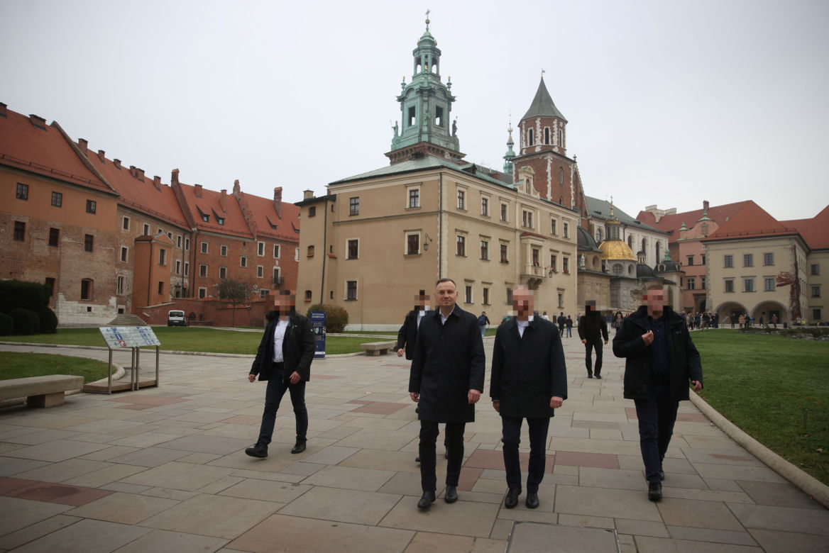 Prezydent Andrzej Duda z ojcem na Wawelu