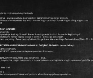 Program Wrocławskiego Festiwalu Dobrego Piwa - piątek