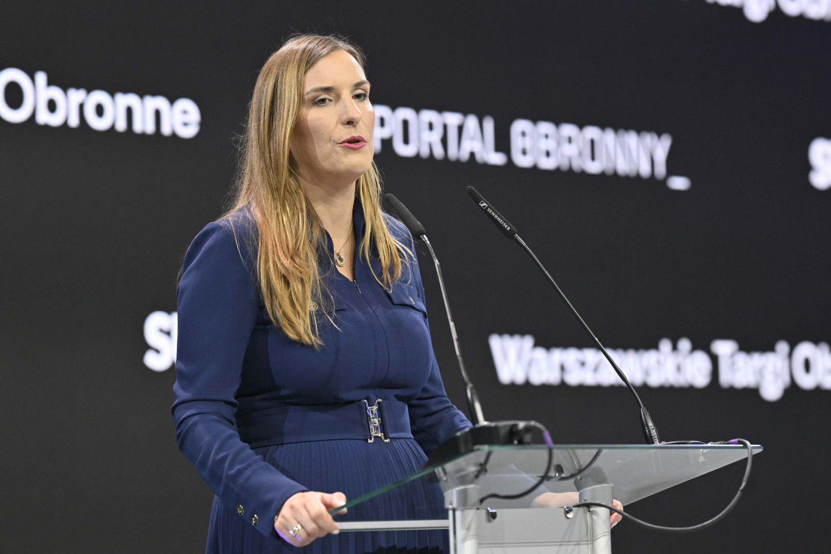 Magdalena Sobkowiak-Czarnecka podczas Warszawskich Targów Obronnych w Expo XXI