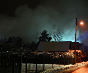 Pożar hali magazynowej w Skawinie