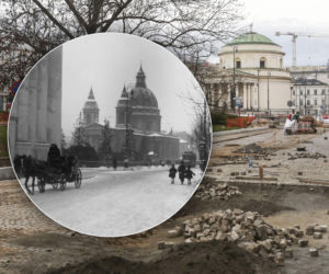 Plac Trzech Krzyży dawniej i dziś: historia placu, który pod nowym asfaltem kryje tory tramwajowe