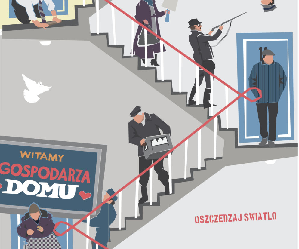 Bohaterowie kultowego serialu Alternatywy 4 na ścianach ursynowskich bloków!