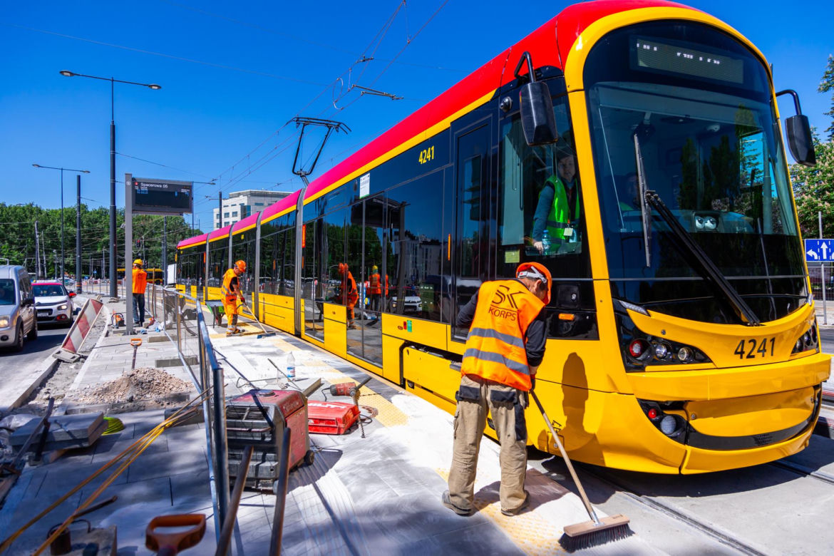 Tramwaj na Gagarina w Warszawie
