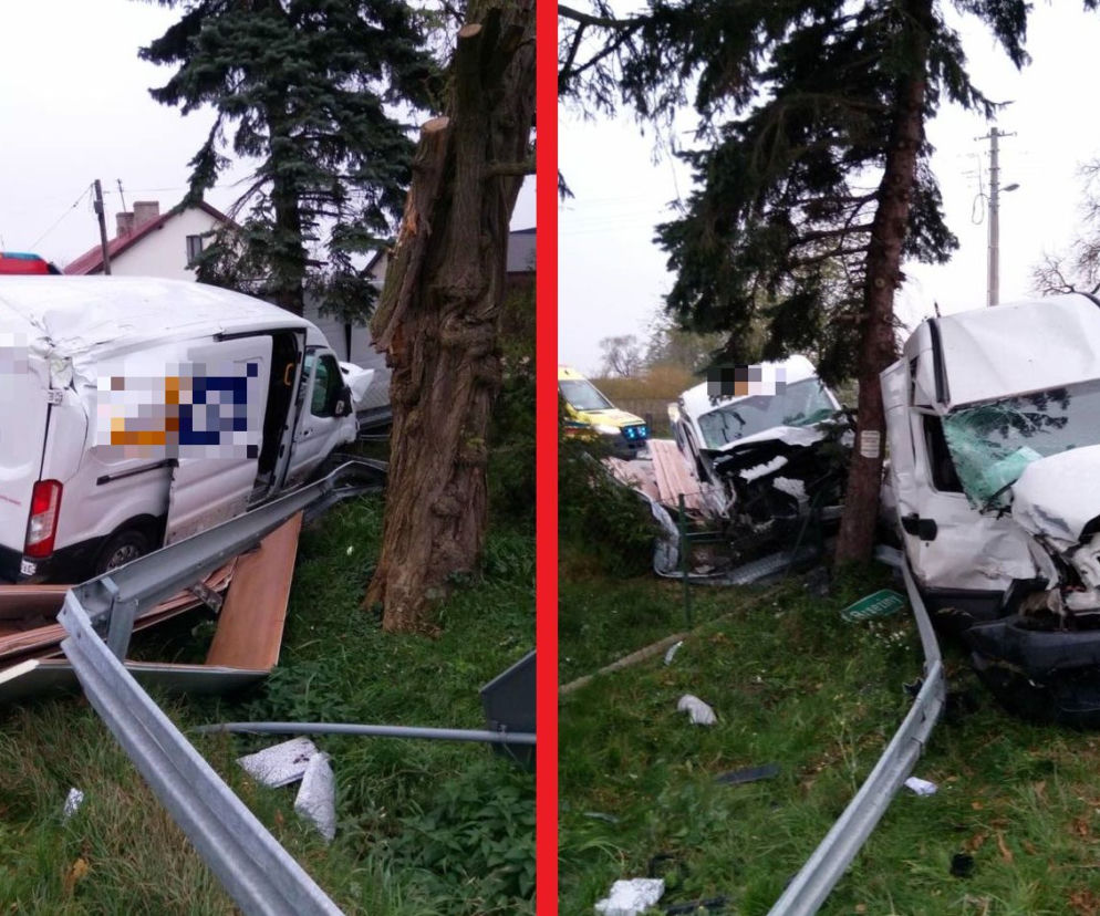 GROŹNY wypadek dwóch busów! Kurier w POŚPIECHU nie ustąpił pierwszeństwa