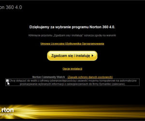 Polski Norton 360 4.0 - ekran instalacji