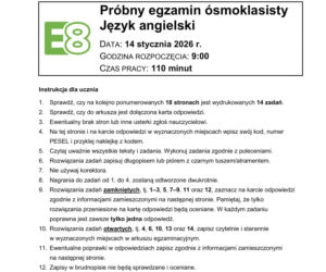 Próbny egzamin ósmoklasisty 2026 CKE: język angielski. Mamy arkusze CKE z angielskiego i odpowiedzi [14.01.2026]