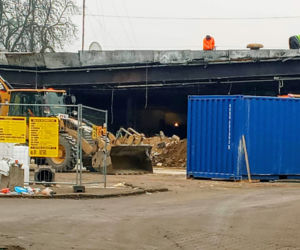 Rozbiórka pawilonu handlowego przy ul 26 Kwietnia