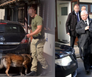 Kaczyński boi się zamachu. Służby z bronią i psem pod siedzibą PiS