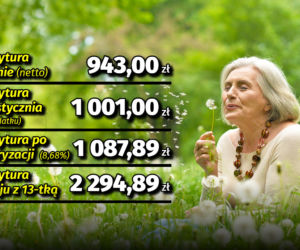 Waloryzacja emerytur (8,68proc.) z 13-tką w maju