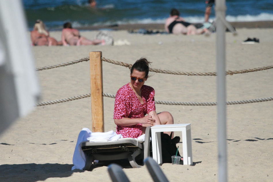 Katarzyna Herman na plaży