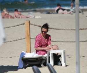Katarzyna Herman na plaży