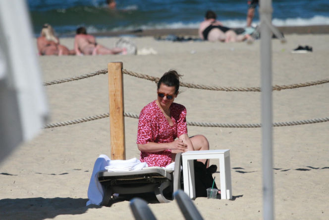 Katarzyna Herman na plaży