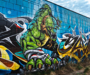 Przy ul. Mieszka I w Siedlcach można podziwiać całą galerię murali i graffiti