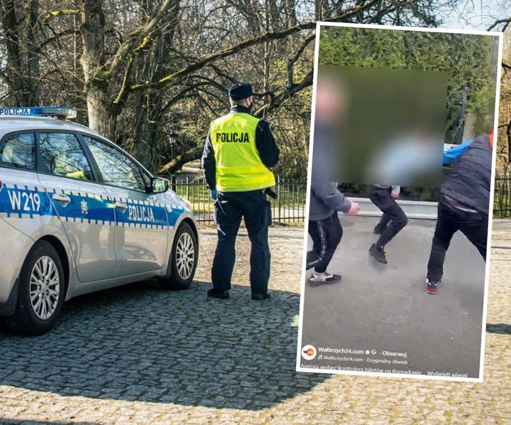 Szokujące sceny na Dolnym Śląsku. 16-latek zaatakował kontrolera biletów