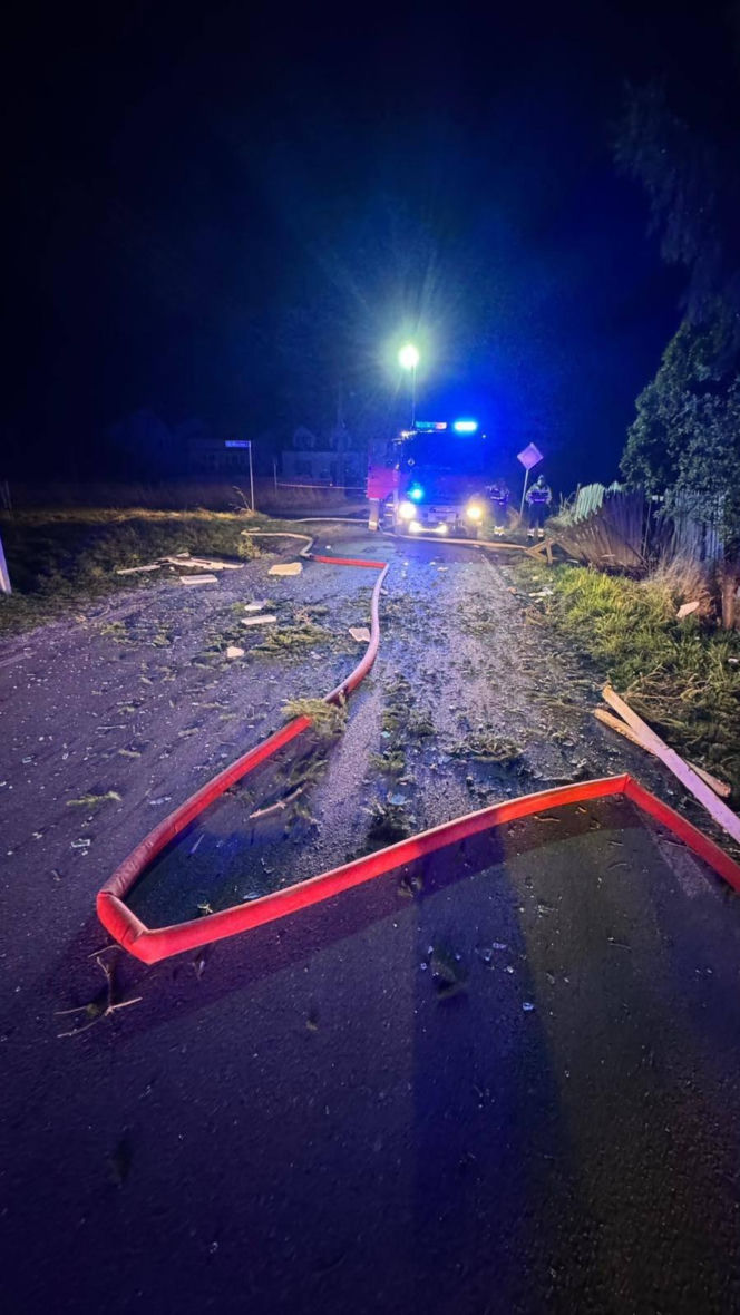 Wybuch gazu w domu jednorodzinnym