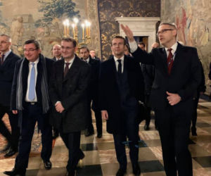 Macron w Zamku Królewskim na Wawelu