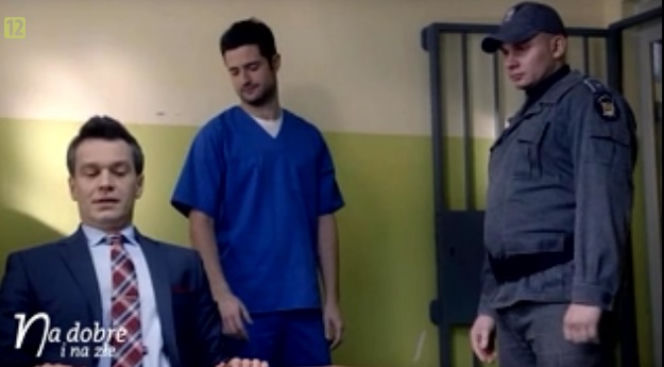 	Na dobre i na złe odc. 557. Adam Krajewski (Grzegorz Daukszewicz), Andrzej Falkowicz (Michał Żebrowski)