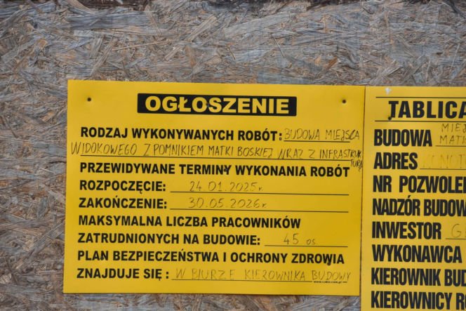 Budowa posągu Matki Boskiej w Konotopiu