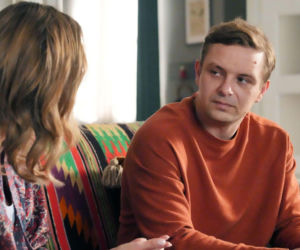 Barwy szczęścia odc. 3350. Asia (Anna Gzyra), Hubert (Marek Molak)