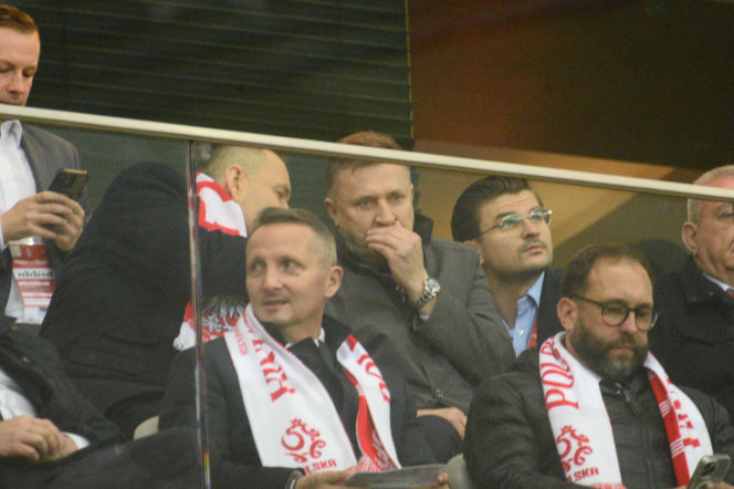 Karol Nawrocki i Przemysław Czarnek na mecze Polska - Albania