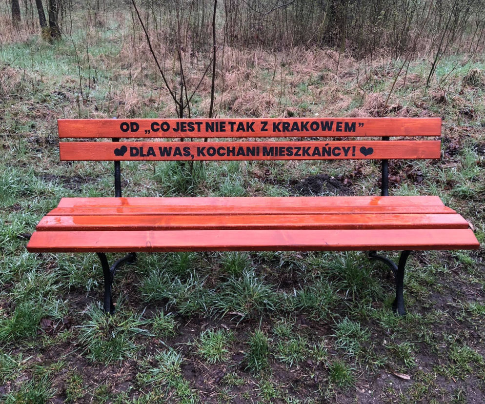 Ławki w parku na Krzemionkach