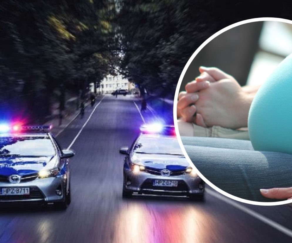 Policja eskortowała auto z rodzącą aż kilkadziesiąt kilometrów! Kobieta omal nie urodziła w samochodzie