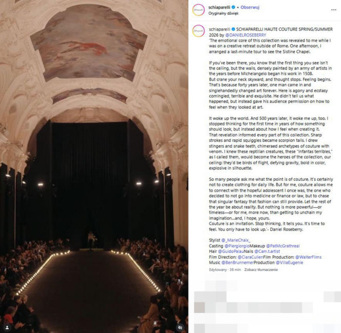 Tłum gwiazd  na pokazie Schaparelli