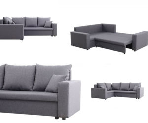 Szara sofa do salonu