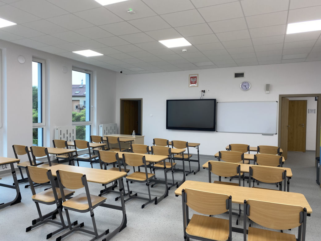 Sala lekcyjna w SP nr 14. 