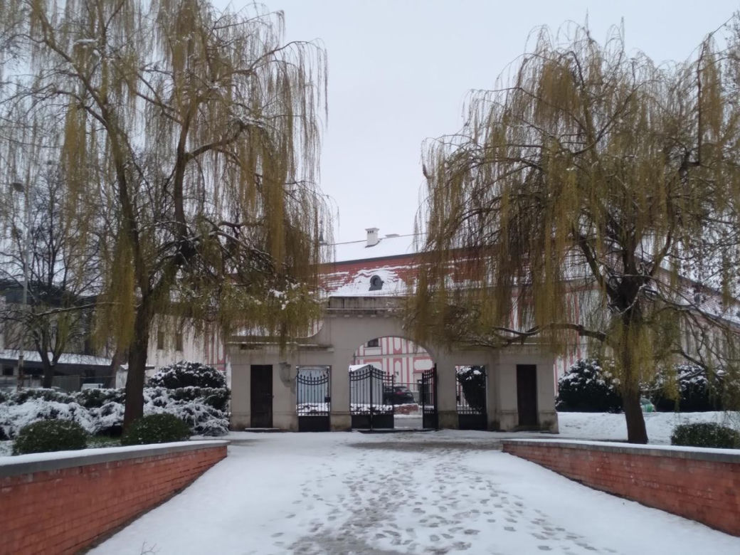 Zima w kwietniowym Zamościu. Sypnęło śniegiem