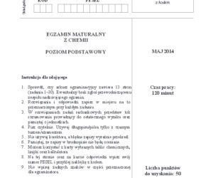 Arkusz podstawowy chemia matura 2014