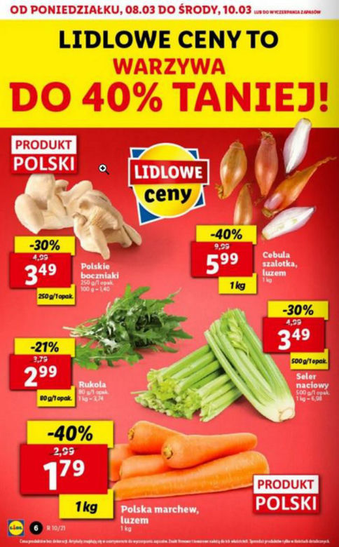 Warzywa tańsze o 40 proc.