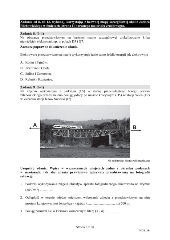 ARKUSZE CKE - Matura geografia - poziom podstawowy i rozszerzony 2019