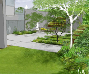 Elementy architektury ogrodowej z cortenu