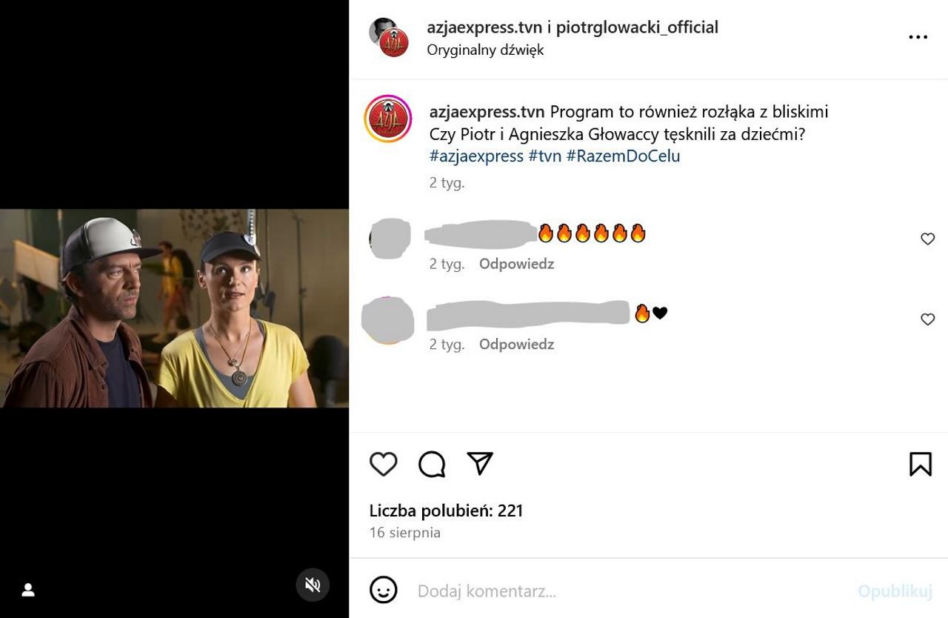 Piotr Głowacki z żoną w "Azja Express"