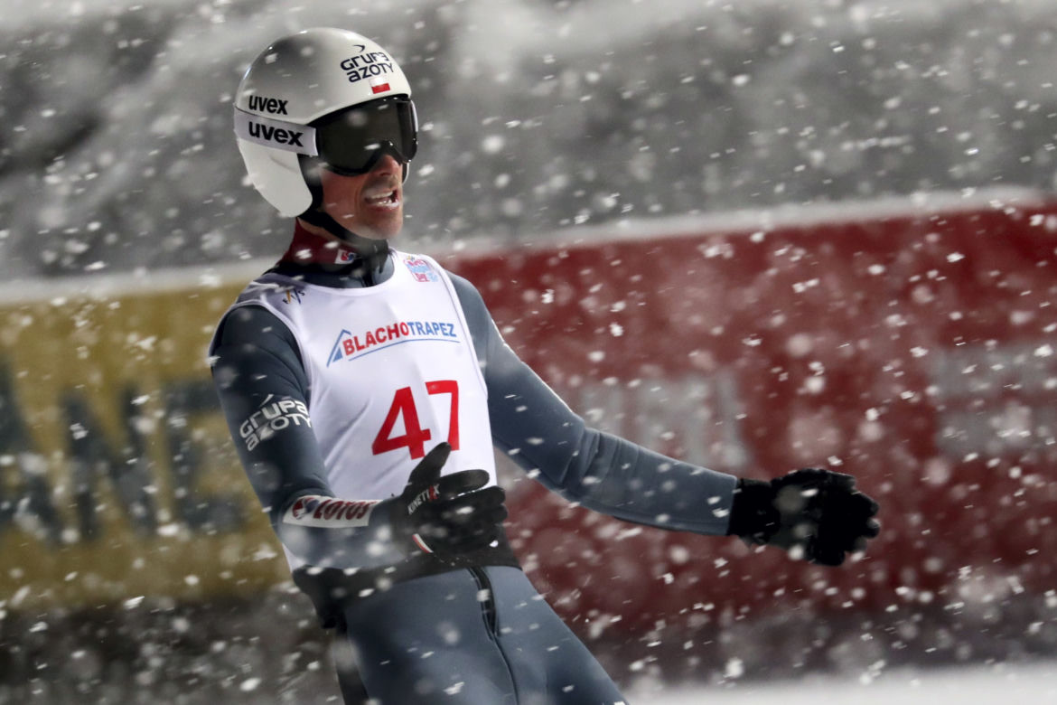 Skoki narciarskie w Zakopanem 13.02.2021. Andrzej Stękała na podium! 