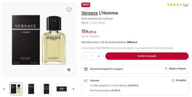 promocja Versace Rossmann