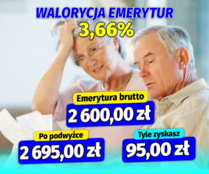 Waloryzacja  emerytur 3,66  procent