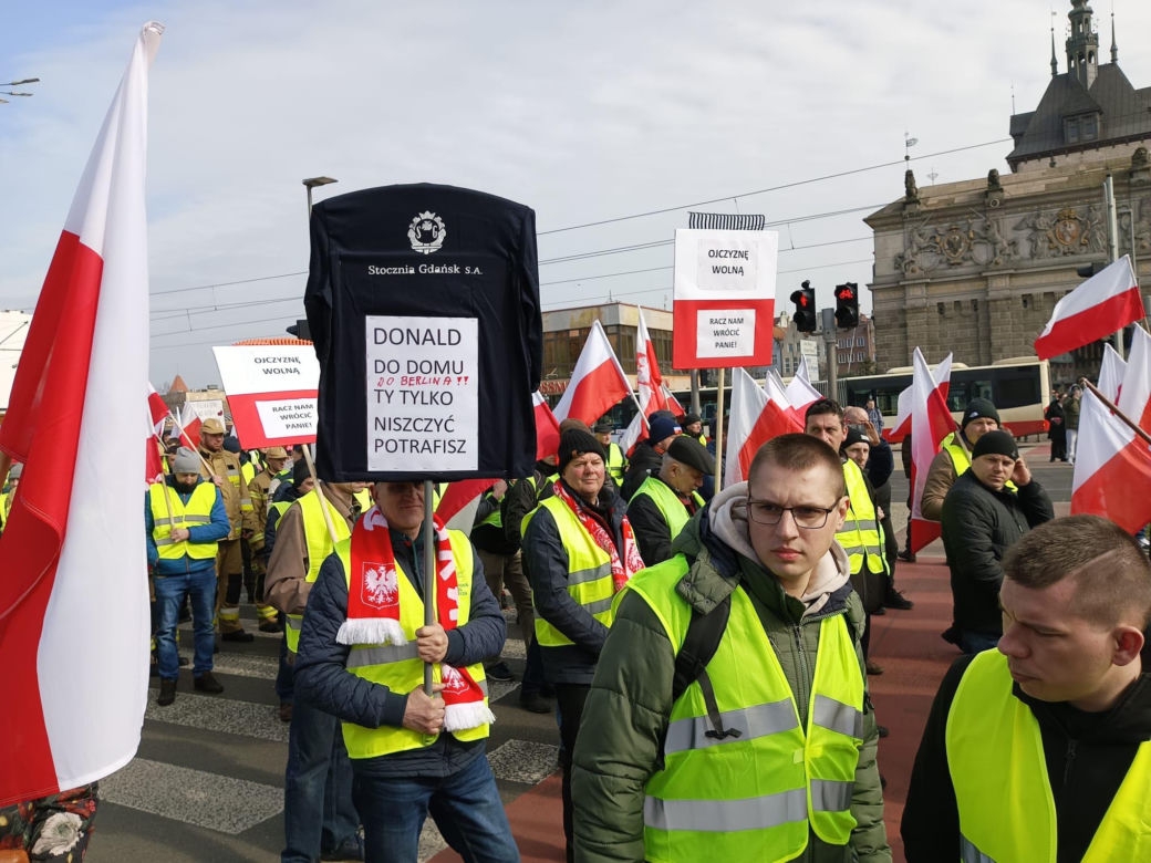 Protest rolników w Pomorskiem. Blokady na drogach krajowych i w centrum Gdańsk